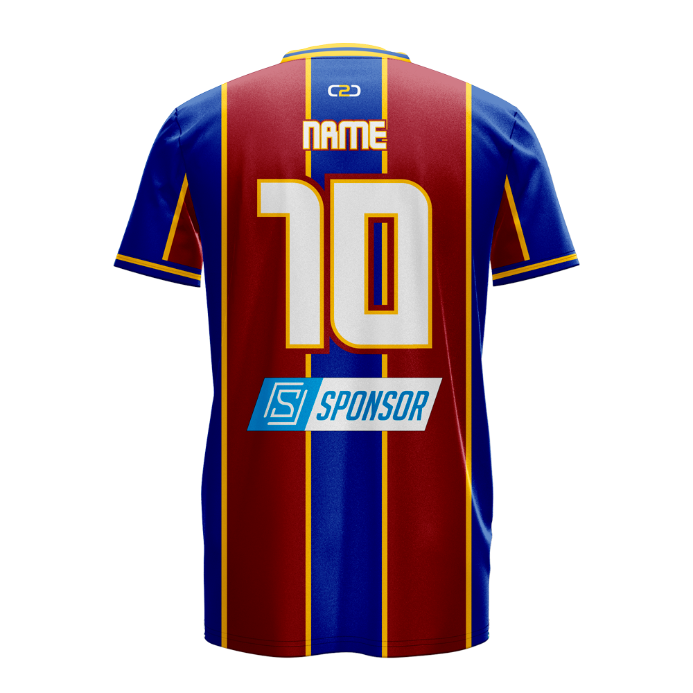 Barcelona Core Soccer Jersey Insert V Neck Design Your Own Custom Coast 2 Coast Sports Australia