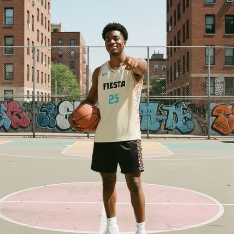 Custom Fiesta Street Core Reversible Basketball Singlet