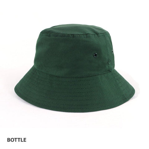 Coast2Coast Polycotton School Bucket Hat - Bottle Green