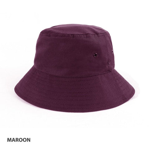 Coast2Coast Polycotton School Bucket Hat - Maroon