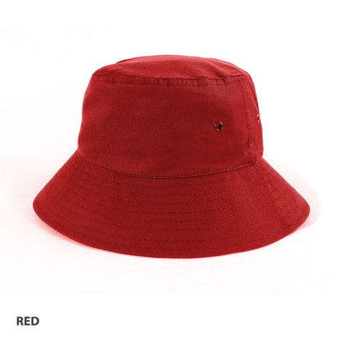 Coast2Coast Polycotton School Bucket Hat - Red