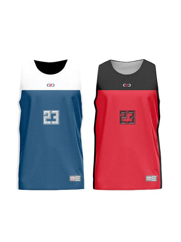 Dream Reversible Numbered Basketball Singlet Navy/Red