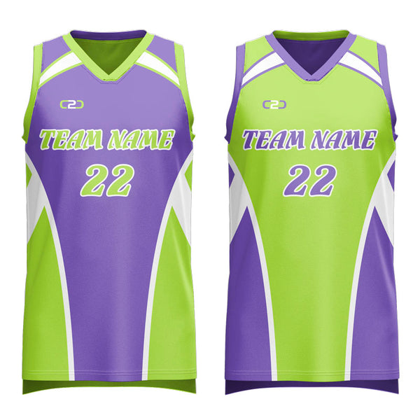 Custom Stripe Reversible Slimfit Hp V Neck Basketball Singlet