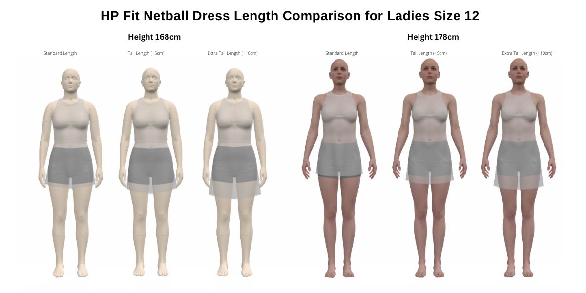 HP Fit Netball Comparison For Ladies Size