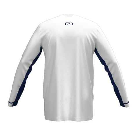 Long Sleeve V Neck Warmup -Back View