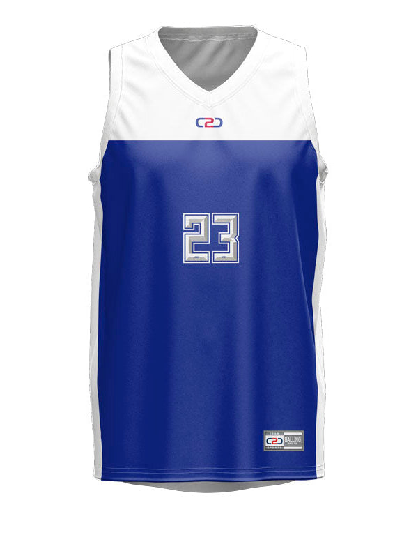 Dream Numbered Basketball Singlet Royal/White