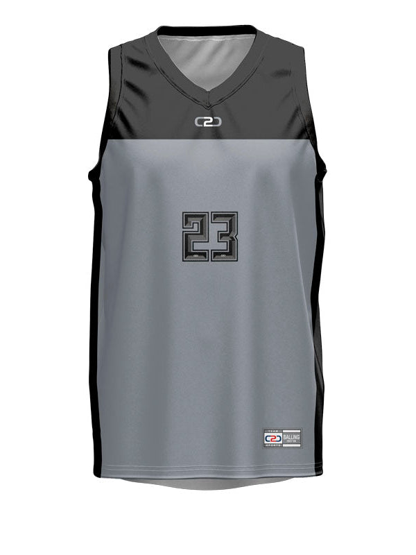 Dream Numbered Basketball Singlet Silver/Black