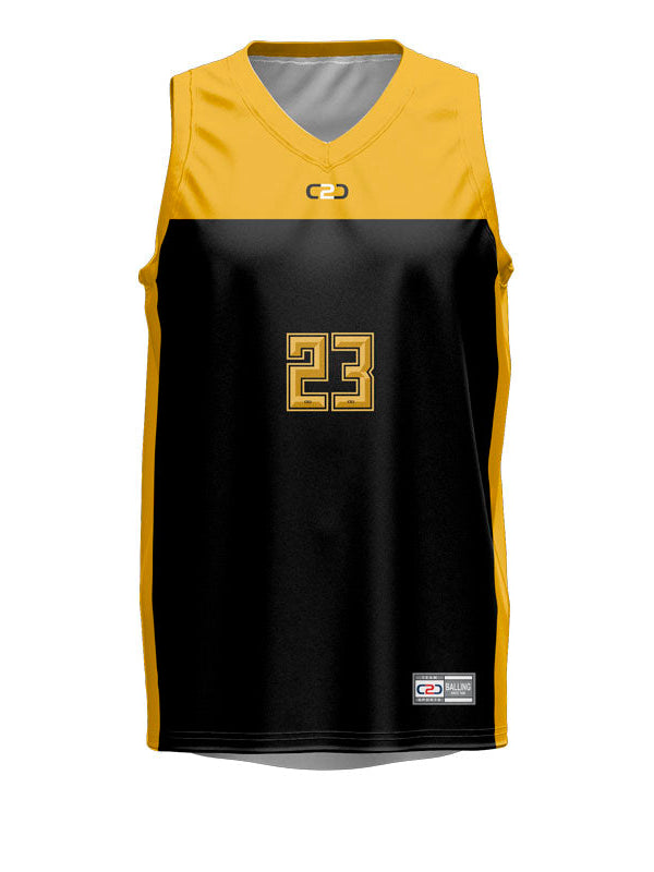 Dream Numbered Basketball Singlet Black/Gold