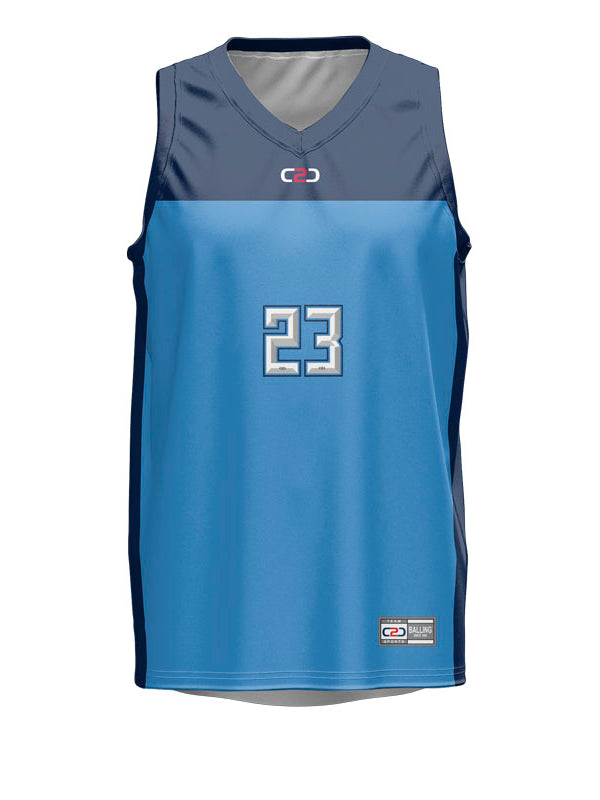 Dream Numbered Basketball Singlet Sky/Navy