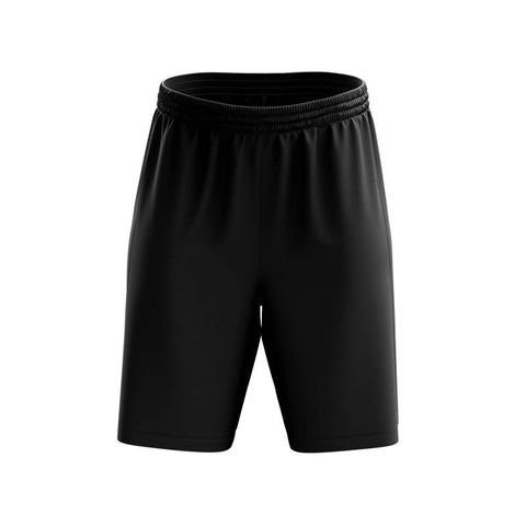 Black Sateen Dazzle Basketball Short Front View