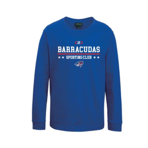 BDC Barracudas Kids LS Royal Cotton Tee