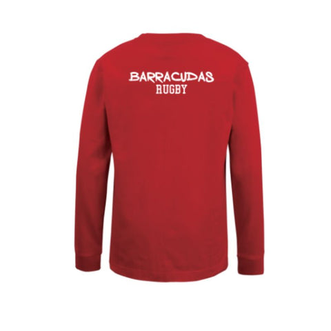 BDC Barracudas Kids LS Red Cotton Tee