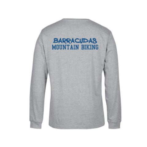 BDC Barracudas Adults LS 13% Marle Grey Cotton Tee