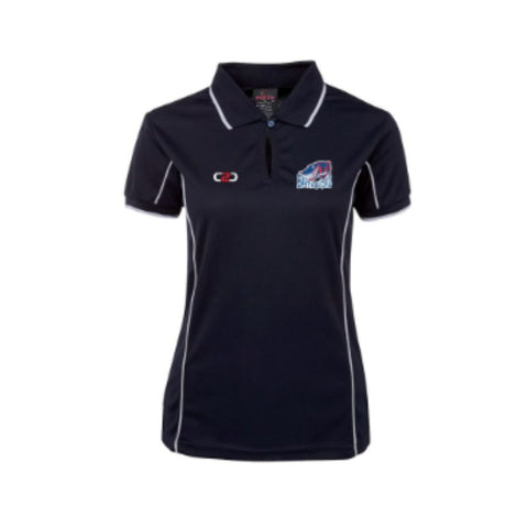 BDC Barracudas Coaches Polo Ladies Navy
