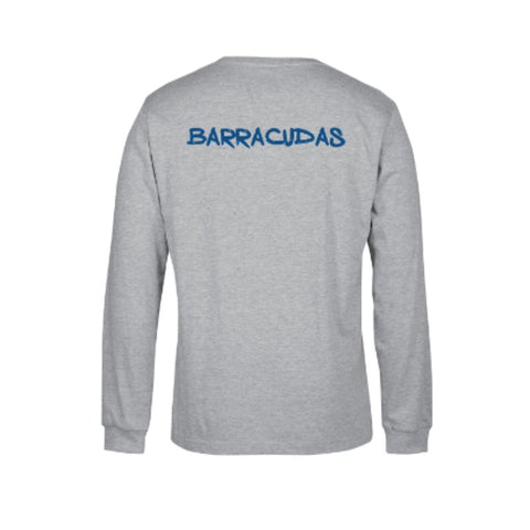 BDC Barracudas Adults LS 13% Marle Grey Cotton Tee