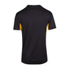Mens Accelerator Cool Dry T-shirt Design 1 Black Gold Back View
