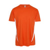 Mens Accelerator Cool Dry T-shirt Design 3 Orange White Front View