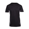 Mens Accelerator Cool Dry T-shirt Design 4 Black White Front View