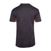 Mens Accelerator Cool Dry T-shirt Design 1 Charcoal Orange Back View