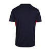 Mens Accelerator Cool Dry T-shirt Design 2 Navy Red Back View