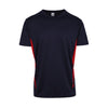 Mens Accelerator Cool Dry T-shirt Design 3 Navy Red Front View