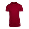 Mens Accelerator Cool Dry T-shirt Design 1 Red White Front View