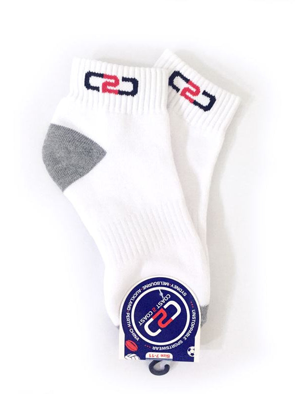 C2C Classic Anklet Socks White