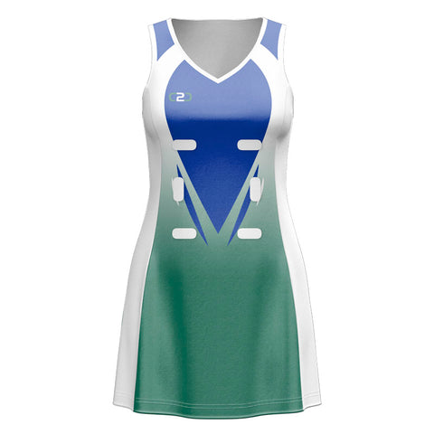 Sharni Layton Custom Netball Dress 04 New Fit Front View