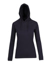 Ladies Fushion Hooded T-shirts Navy Front View