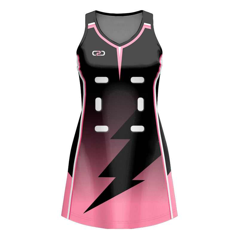 Struck Core Fusion Netball Dress V Neck Custom Design Your Own