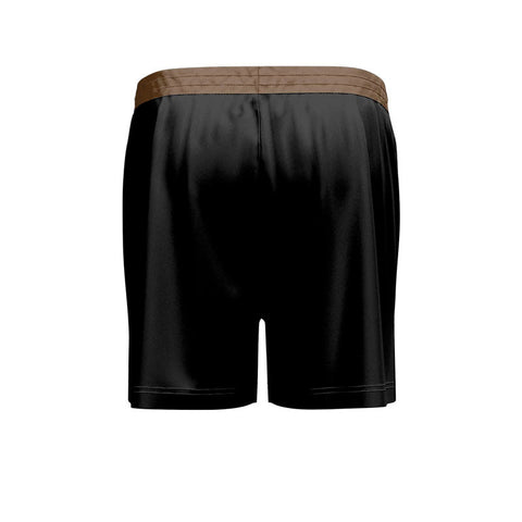 Custom Blacktop Basketball Shorts Mid Thigh Back View