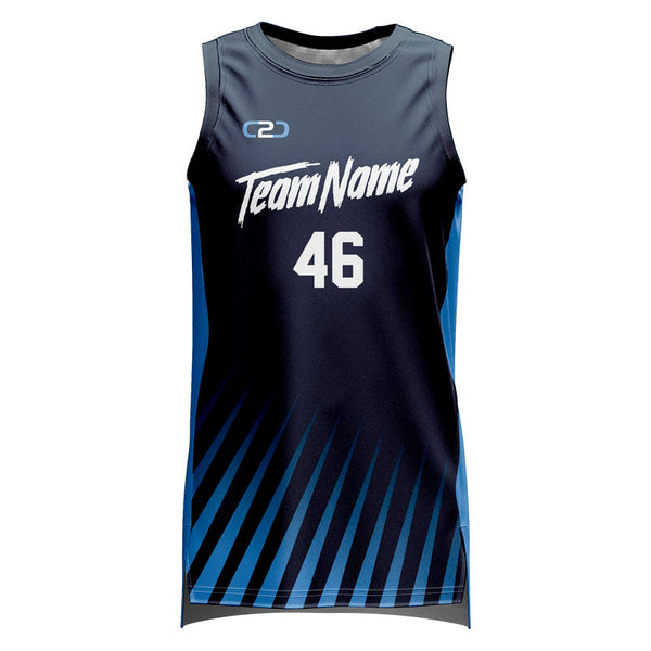 Custom Pacific Basketball Singlet Front View
