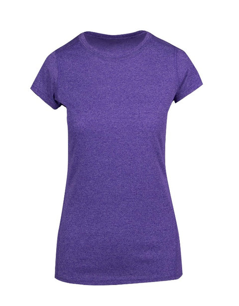 High Performance Short Sleeve Tee Ladies Grape Front View