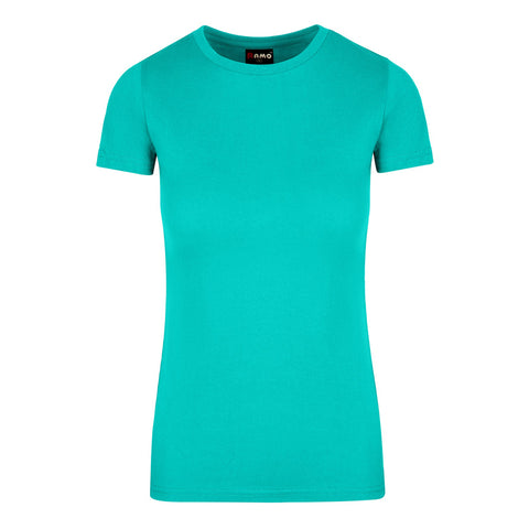 Ladies Cotton Round Tees Premiers Fruit Green Front View