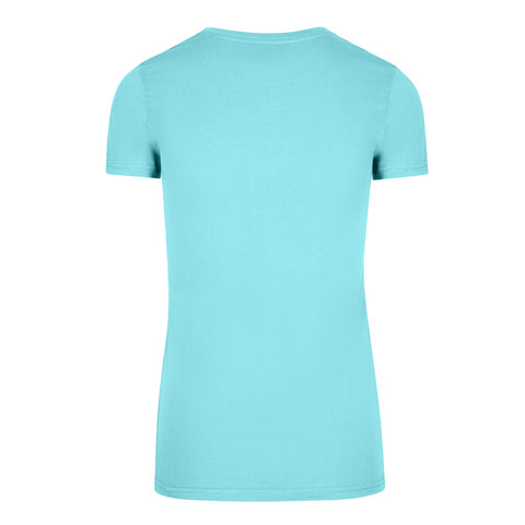 Ladies Cotton Round Tees Reapers Trippin Aqua Back View