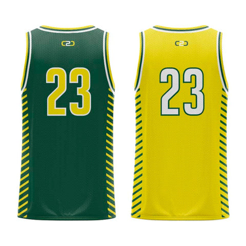 Custom Boomers Core Reversible Basketball Singlet Back View