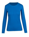 Ladies Long Sleeve T-shirts Azure Front View