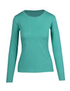 Ladies Long Sleeve T-shirts Fruit Green Front View