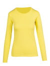 Ladies Long Sleeve T-shirts Lemon Front View