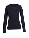 Ladies Long Sleeve T-shirts Navy Front View
