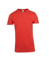 Mens Crew Neck Coral Red Marl Tee Front
