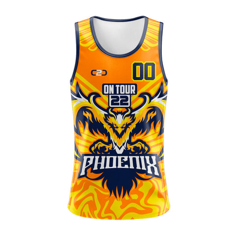 Custom Tour Time Mens Touch Singlet Front View