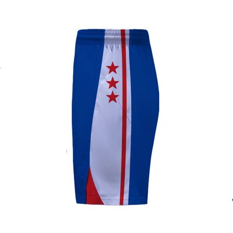 Icon SIXERS Design Your Own Custom Basketball Shorts Side View