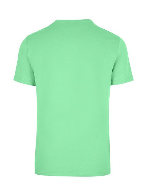Mens Cotton Round Tees Premiers New Lime Back View