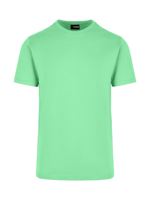Mens Cotton Round Tees Premiers New Lime Front View