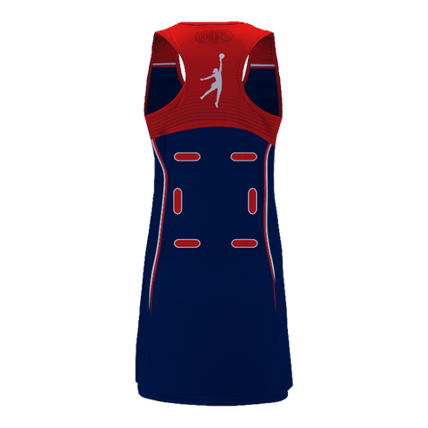 Custom Unstoppable Netball Dress 101 Back View
