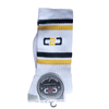 C2C Crew Socks White/Black/Gold